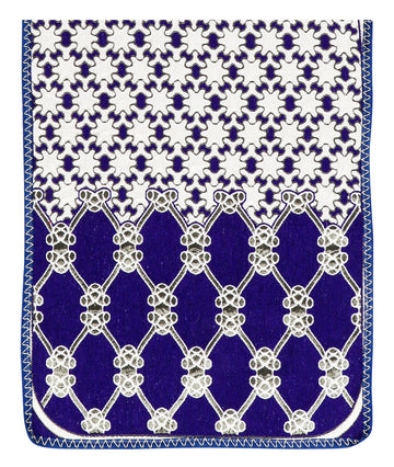 Nendle Latest Cotton Abstarct Design 3 Seater Sofa Cover Set for Living Room (Violet, 2 Pieces)